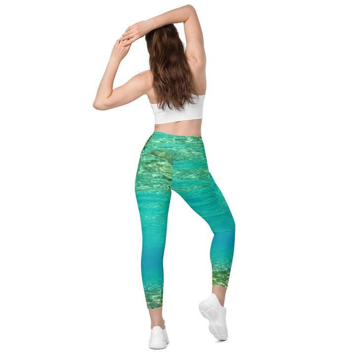 sea bottom Leggings with pockets