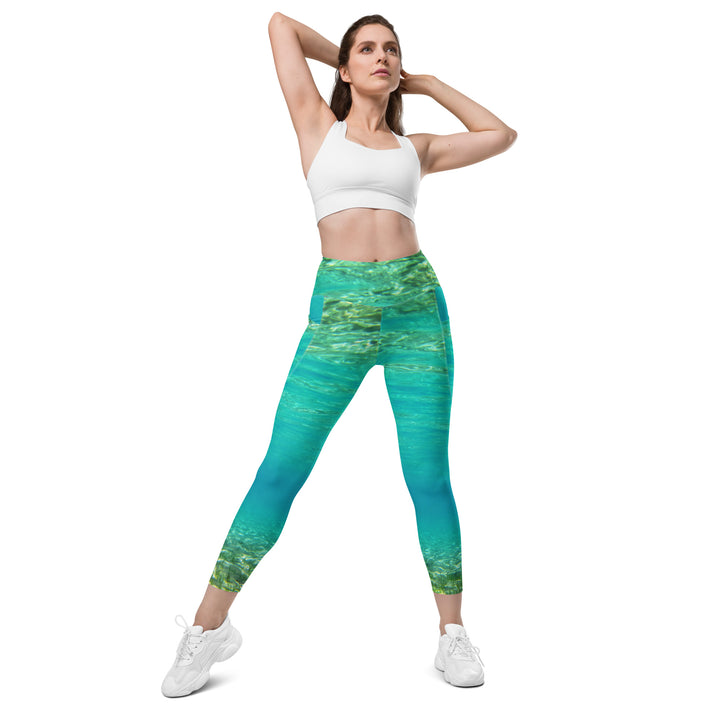 sea bottom Leggings with pockets