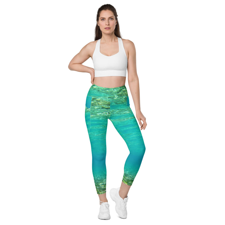 sea bottom Leggings with pockets