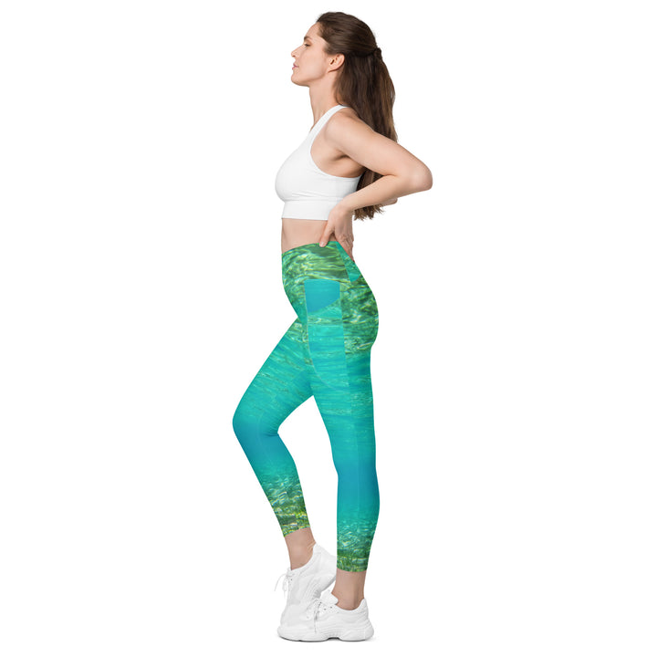 sea bottom Leggings with pockets