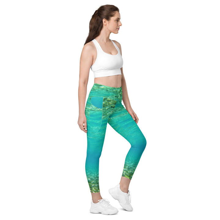 sea bottom Leggings with pockets