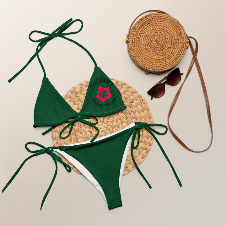 Support Maui, Ohana string bikini