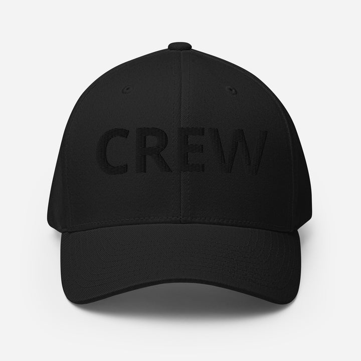 Black on Black Crew Closed back Cap