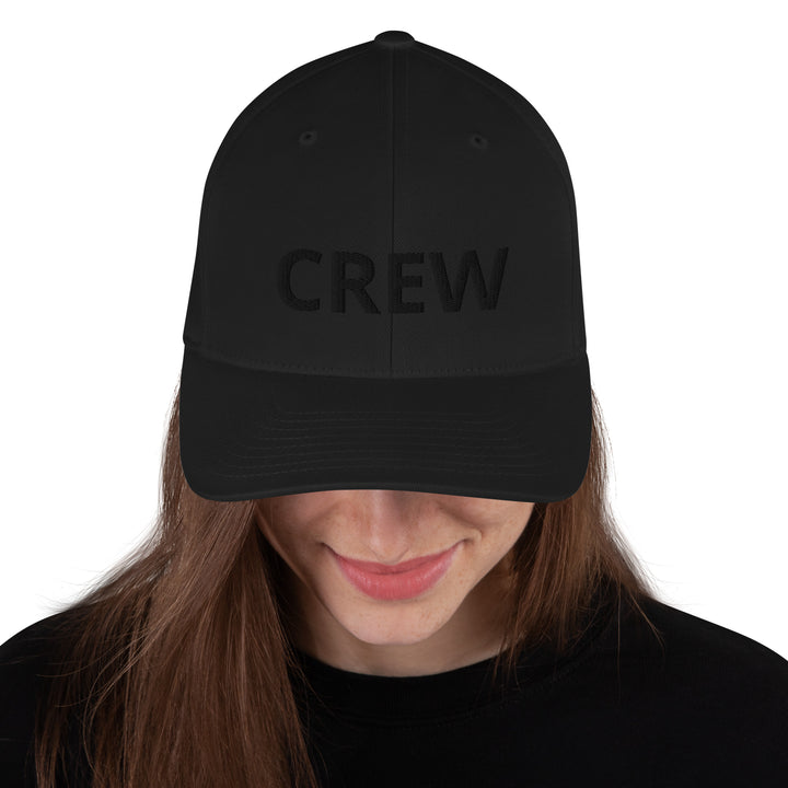 Black on Black Crew Closed back Cap