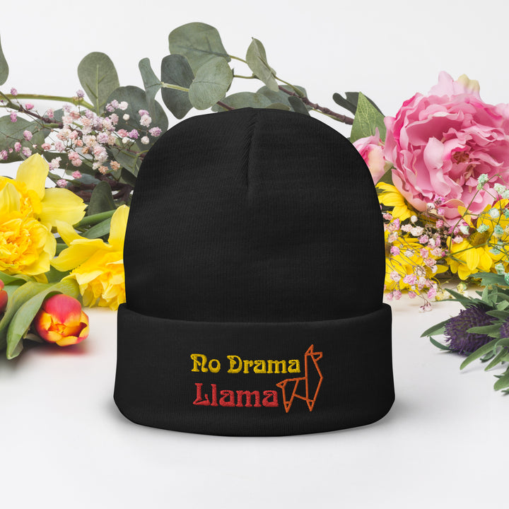 No Drama Embroidered Beanie