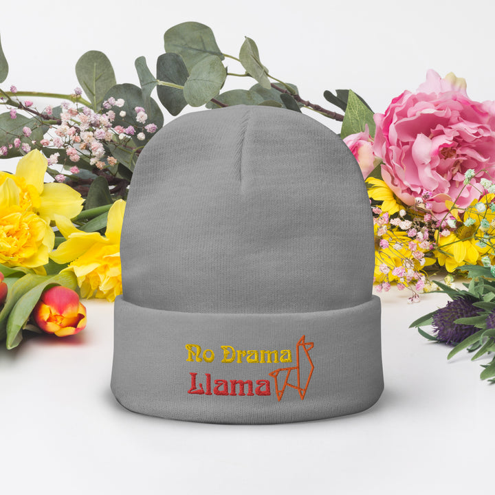 No Drama Embroidered Beanie