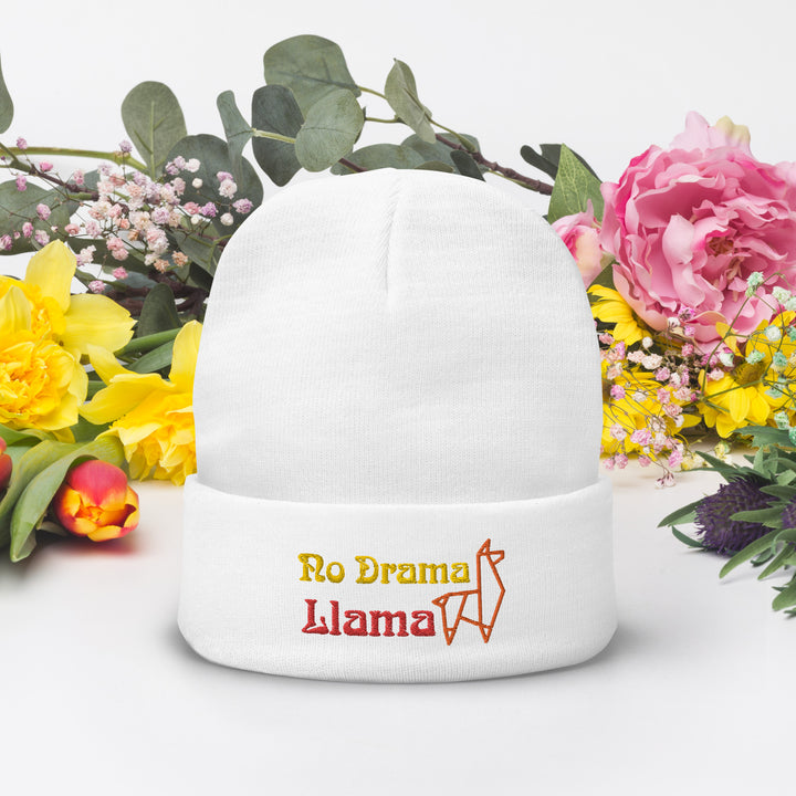 No Drama Embroidered Beanie