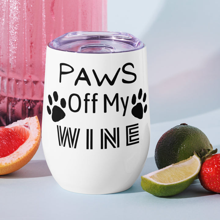 Paws Off Wine tumbler