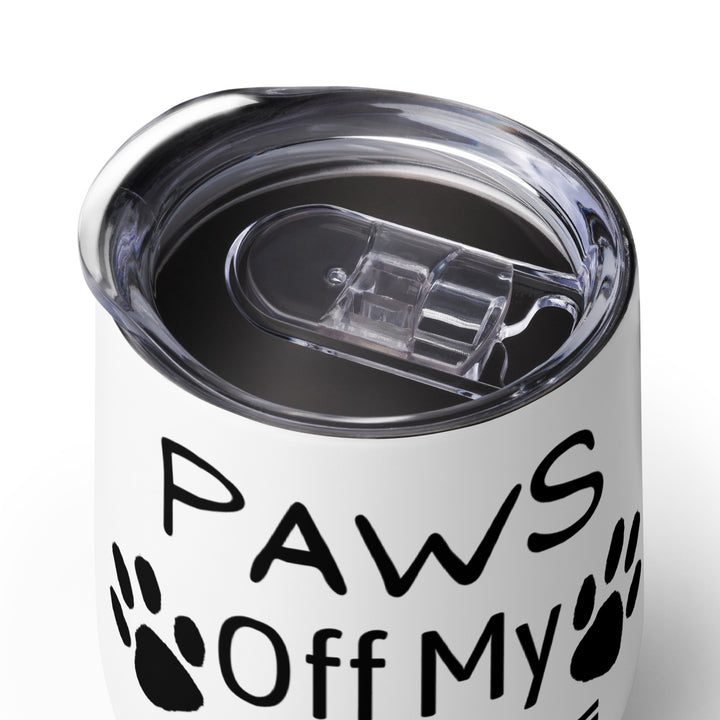 Paws Off Wine tumbler