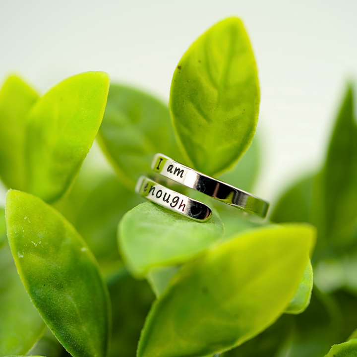 I Am Enough Sterling Silver Ring